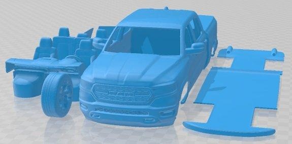 dodge ram 1500 limited 2019 printable car automotive slot scalextric tamiya rc miniz hobby micro diecast 3d print model - Mito3D