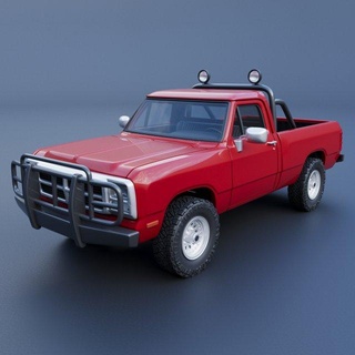 dodge ram 150 regular cab 1991 automotive car cars vehicle hobby auto power wagon 250 truck scale model wheel sla fdm print rc toy 3d print model - Mito3D