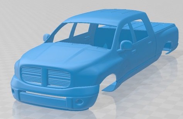 ausweichen ram 2500 druckbar körper wagen 3d drucken modell automobil 3dexport slot scalextric tamiya rc miniz hobby mikro druckguss 3d print model - Mito3D