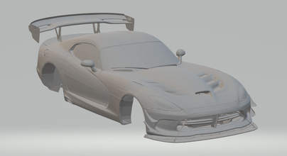 dodge viper acr extreme hotwheels diecast scx slot car slotcar stl printable rcmodel race tuning 3d print model - Mito3D