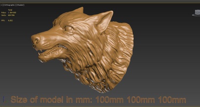 cão decorativos o programa numérico de gestão lobo 3dprint decorativas-elemento 3d print model - Mito3D