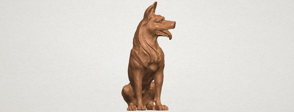 dog - wolfhound car chair tree table sofa character game exterior human interior people girl house miniatures figurines sculpture animal zodiac horoscope 3d print model - Mito3D