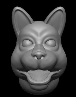 cão escultura animal cabeça arte esculpir impressão imprimível 3d zbrush dogmodel pbr 3d print model - Mito3D