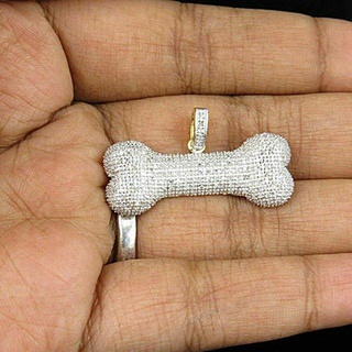 dog bone diamond pendant pendants dogbonediamond luxury rapper fashion hiphop jewelry necklace gemstone sapphire elegant celebrity style jewellery bling gem urban 3d print model - Mito3D