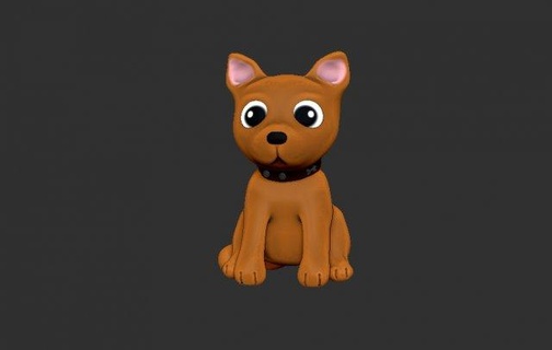 dog chibi gift animals animal pet keychain cartoon 3d print model - Mito3D