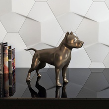 cão figura pitbull 3d impressão modelo in escultura 3dexport 3dprint stl 3dsmax fbx arte buldogue brigando 3d print model - Mito3D