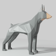cão pobre doberman livre 3d impressão modelo in escultura 3dexport poli animal arte venda comprar alto resolução fofa desenho animado 3d print model - Mito3D
