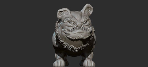 chien monstre moments Impression 3D imprime modèle 3d print model - Mito3D