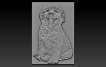 dog relief reliefs reliefmodel animal 3dprint 3dprinted 3dprinting 3dtable 3dtableau 3d print model - Mito3D
