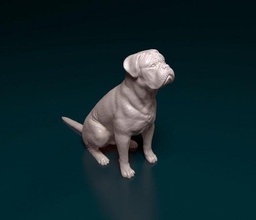dogo Burdeos perro francés stl obj listo imprimir 3d print model - Mito3D