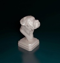 dogue bordeaux bust stl obj printready dog animal 3d print model - Mito3D
