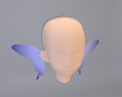 Bambola cerchietto per capelli farfalla ala Accessori bjd Ali 3d print model - Mito3D