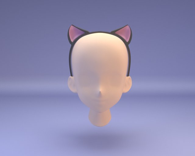 oyuncak bebek saç bandı kedi kulaklar Aksesuarlar bjd 3D print model - Mito3D