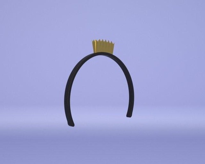 boneca elástico cabelo coroa banda bjd acessório 3d print model - Mito3D