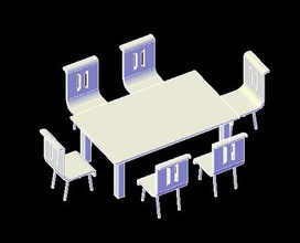 doll house furniture dining table set stl file 3d print model in architecture 3dexport dollhouse dining-table chair 3dmodel 3d print model - Mito3D