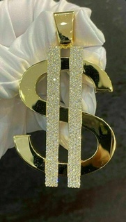 dollaro hiphop pendente ciondoli urbano stile lusso cantante rap gioielleria hip hop moda cultura collana diamante pietra preziosa elegante bling gemma gioielli personalizzato 3d print model - Mito3D