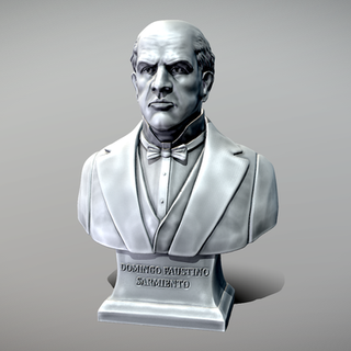 domingo faustino sarmiento bust sculpture 3dprintable argentina statue procer 3d print model - Mito3D