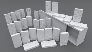 dominoes domino tablegame tablegames 3dprint 3d print model - Mito3D