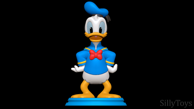 Donald canard Marguerite disney Mickey Masculin anthro velu aviaire OIE bec garçon poule 3d print model - Mito3D