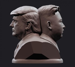 donald kim 1 3d impressão modelo in homem 3dexport trunfo jong un presidente fracasso retrato escultura 3d print model - Mito3D