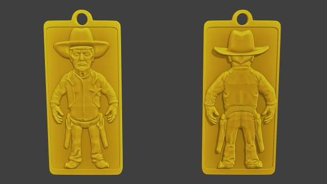 donald trump pin cowboy 3d print model in pendants 3dexport sculpture miniature figure man soldier american 3dprint printer jail figurine brake meme stand caricature prison biden president 3D print model - Mito3D