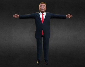donald briscola poli donaldtrump3d Donald Trump trump3dmodel trumplowpoly pronto donald3dmodel politico uomo d'affari uselections2016 repubblicano 3d print model - Mito3D