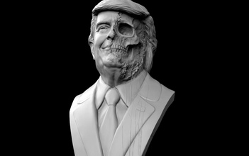 donald koz kafatası büst 3d yazdır model in heykel 3dexport yırtık politikacı amerikan önder amerika birleşik devletleri devlet başkanı hatıra morı binici ölüm ölü ölümsüz diktatör cahil cumhuriyetçi clinton 3d print model - Mito3D
