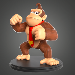 listo Kong monstruos criaturas modelo figura Arte arte fan nintendo juego animación mono personaje dibujos animados animal Burro 3d print model - Mito3D