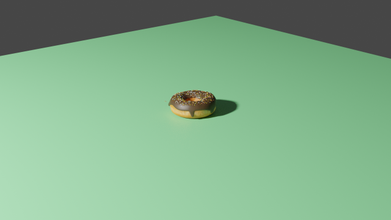 donut chocolat glaçage 3d modèle in bonbons 3dexport aliments réaliste arrose 3d print model - Mito3D