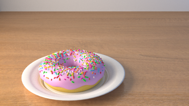 donut plate sprinkles 3d print model - Mito3D