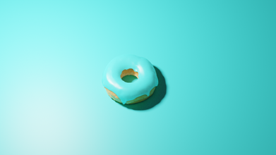 donut sprinkles blue donated 3d print model - Mito3D