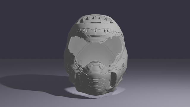 doom eternal helmet - doomslayer 3d print model in scans replicas 3dexport 2016 guy marine cosplay cosplayer 3D print model - Mito3D