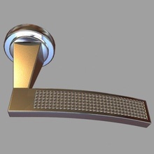 Tür Griff Knopf Hebel Metall Hardware modern zeitgenössisch Chrom Eingang Eintrag max 3ds obj fbx 3d print model - Mito3D