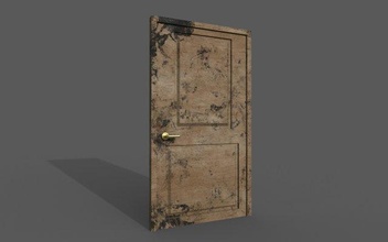 door wood poly doorway lock furniture architecture entry indoors handle hinge building component architectural outdoors interior 3d print model - Mito3D