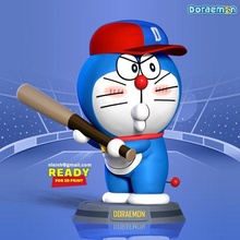 doraemon baseball giocatore anime manga statua figura cartone animato robot gatto carina 3d print model - Mito3D