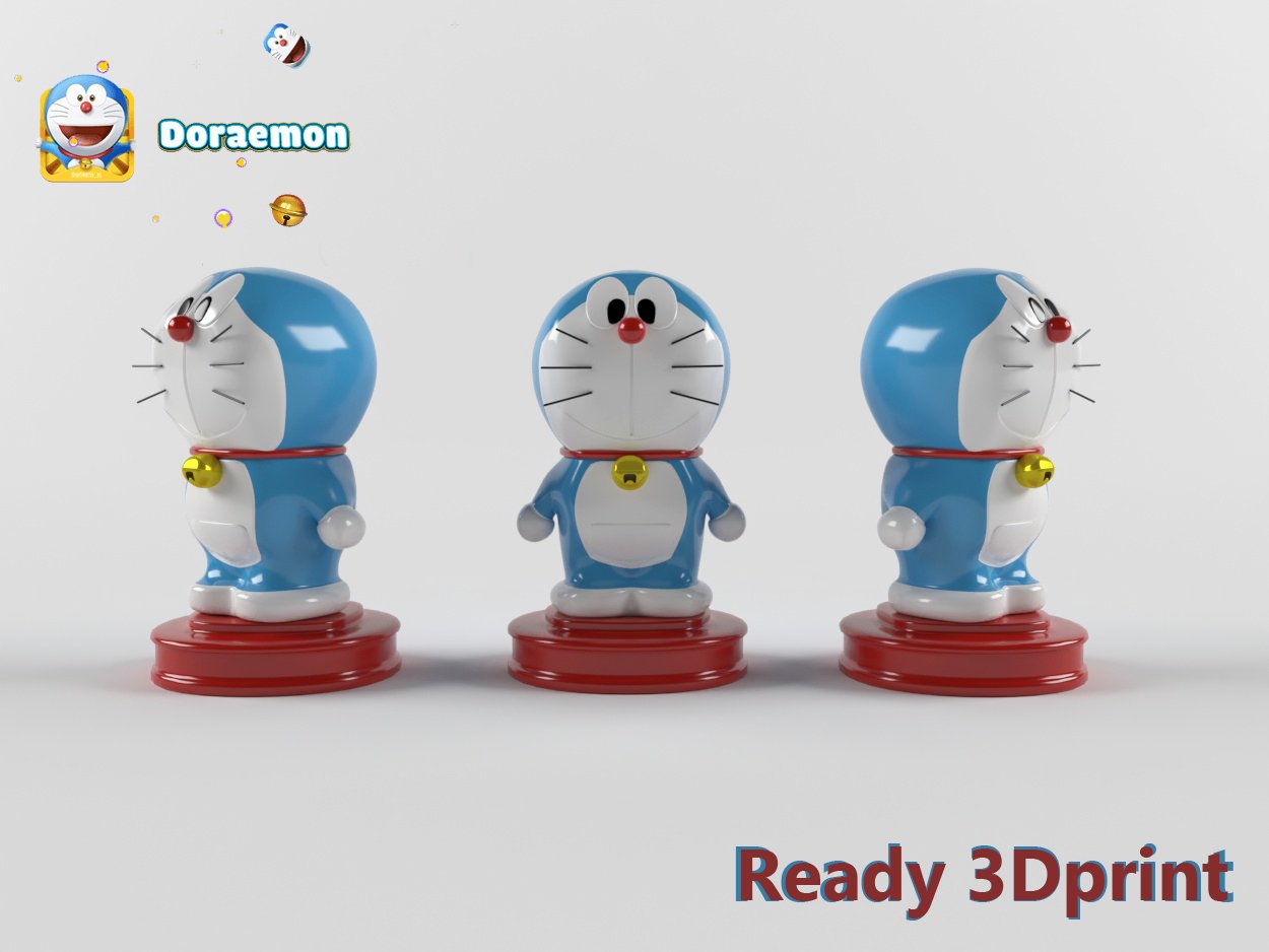 Doreamon Doraemon manga anime figure mignonne dessin animé sculpture statue 3dprint 3dprinting amusement chat robot futur Fujiko Fujio art sculptures doreamon2021 3D print model - Mito3D