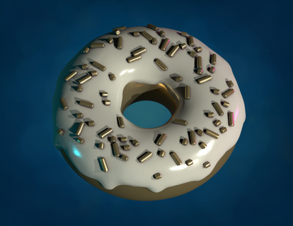 Donut sculpture Pâtisserie doux impression beignet 3d print model - Mito3D