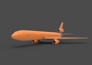 douglas dc-10 airplane airplanes aircraft commercial passenger freight airliner airlines douglas dc-10 dc10 us 3d print model - Mito3D