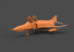 douglas f-4 phantom ii us navy f4 supersonic jet interceptor aircraft fighter bomber air military aviation usa war army usaf force 3d print model - Mito3D