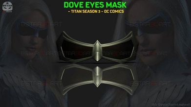 dove eyes mask - titans ss3 dc comics 3d print model in toys 3dexport red hood redhood cosplay costume halloween knight robin season3 2021 games 3d print model - Mito3D