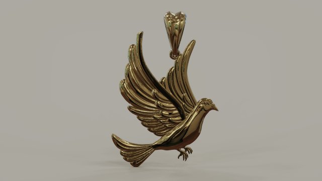 Colombe pendentif pendentifs blanc paix symbole Pigeon oiseau angélique paisible sauvage ailes nature Collier bijoux cygne OIE oies l'amour 3D print model - Mito3D