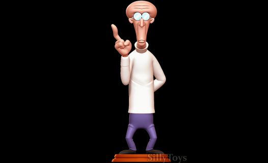 dr scratchansniff - animaniacs man old cartoon glasses nerd doc doctor 3d print model - Mito3D