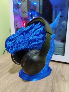 arranjado fones ouvido ficar pé decoração Dragão decorativo dragões casa 3d print model - Mito3D