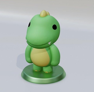 draghetto chibi- chibi mini dragon drago fantasy animal animales widget miniatures model model3d modello sculpture 3d print model - Mito3D