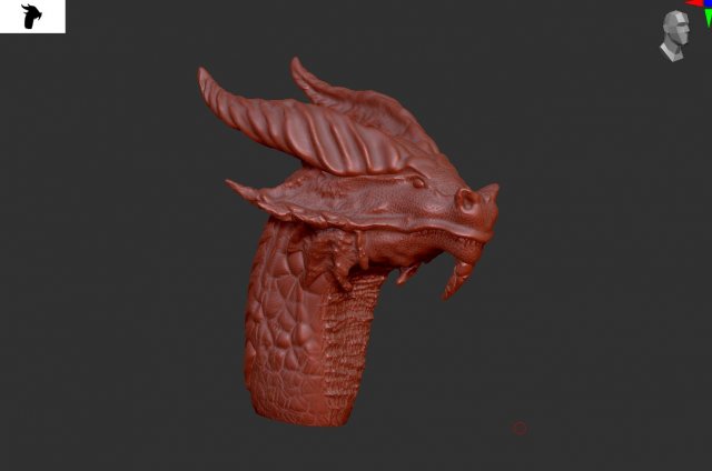 dragon 3d impression modèle in sculpture 3dexport 3D print model - Mito3D