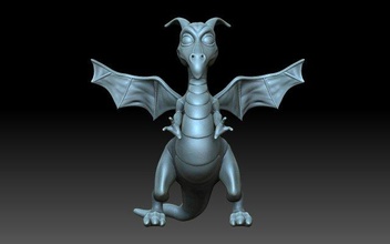 dragon figurine sculpture dinosaure Draco dracon 3d print model - Mito3D