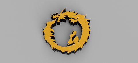 Dragão enfeite escultura SVG logotipo emblema decoração símbolo latido voar serpente imprimível brinquedos criaturas monstro t rex cnc arte sinais logotipos 3d print model - Mito3D