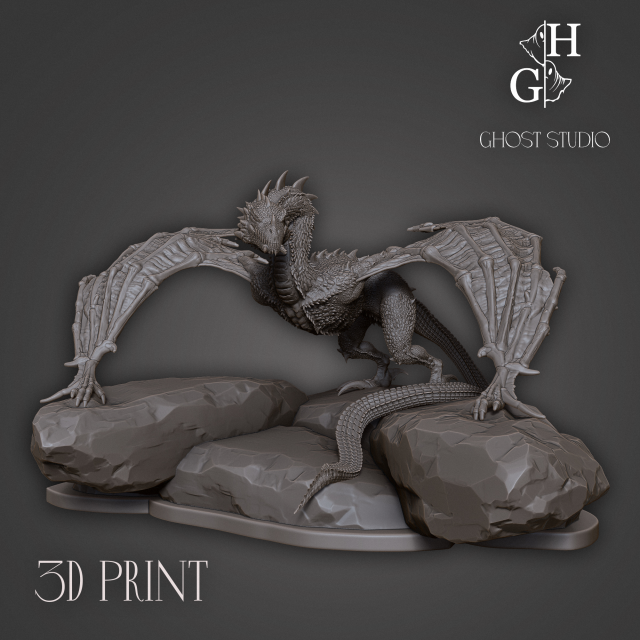 Drago mostri creature stampato Stampa 3dprint 3dmodel mostro cg render persona 3D print model - Mito3D