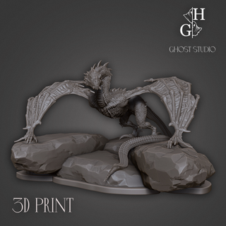 Dragão monstros criaturas impresso impressão 3dprint 3dmodel monstro cg render pessoa 3d print model - Mito3D