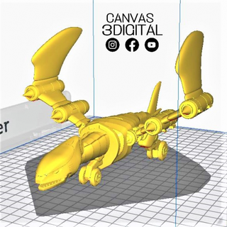 continuar juguetes juguete fantasía articulado avión criaturas mecánico 3d print model - Mito3D